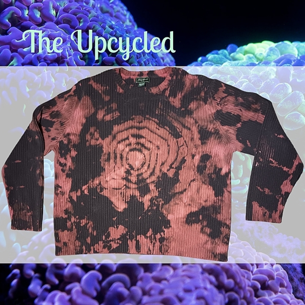 The Upcycled Reverse Tie Dye Ribbed Heavyweight Sweater
